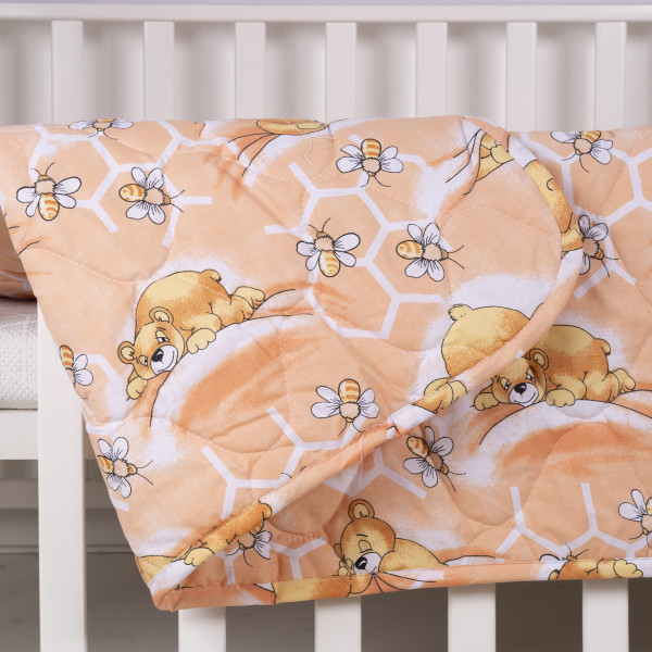 Одеяло детское хлопковое стеганое Вилюта 100х140 7823 Оранжевый