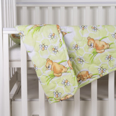 Одеяло детское хлопковое стеганое Вилюта 100х140 7823 Зеленый