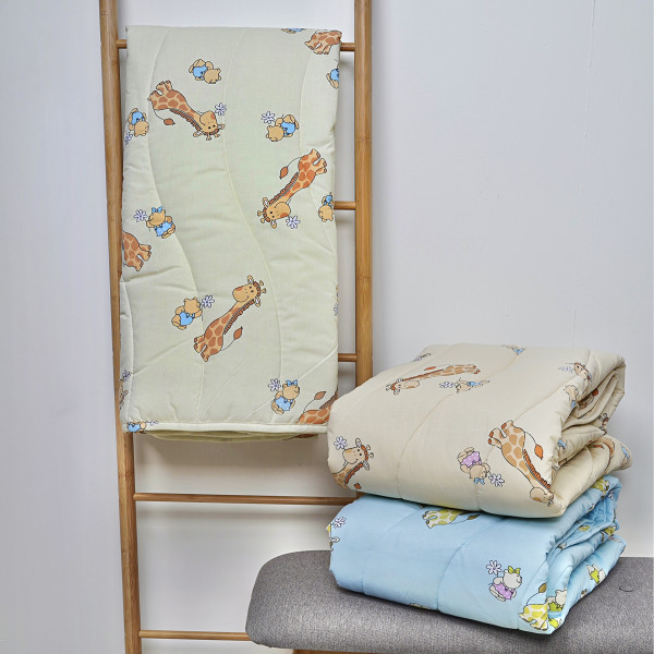 Одеяло шерстяное стеганое Viluta Детское Premium 100х140 5507 Зеленый