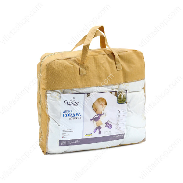 Одеяло шерстяное стеганое Viluta Детское Premium 100х140