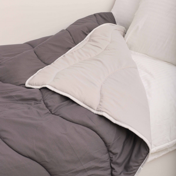 Ковдра силіконова стьобана Вилюта Relax Літо Дует Графіт 205х170