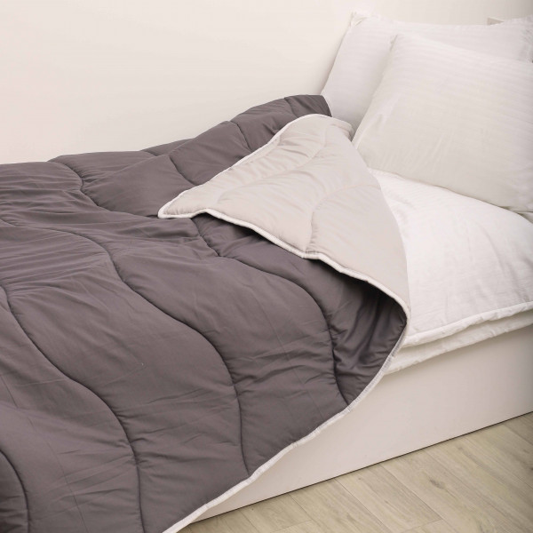 Ковдра силіконова стьобана Вилюта Relax Літо Дует Графіт 205х170