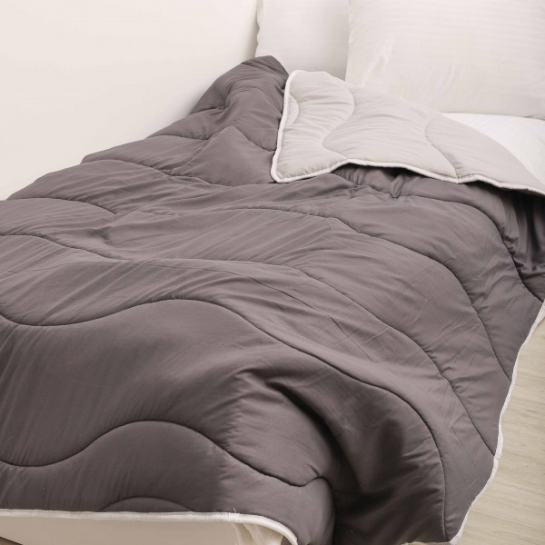 Ковдра силіконова стьобана Вилюта Relax Літо Дует Графіт 205х170