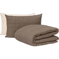 Одеяло силиконовое стеганое Viluta Relax Light 205х140 + 2 наволочки 50х70 Шоколадно-ванильный