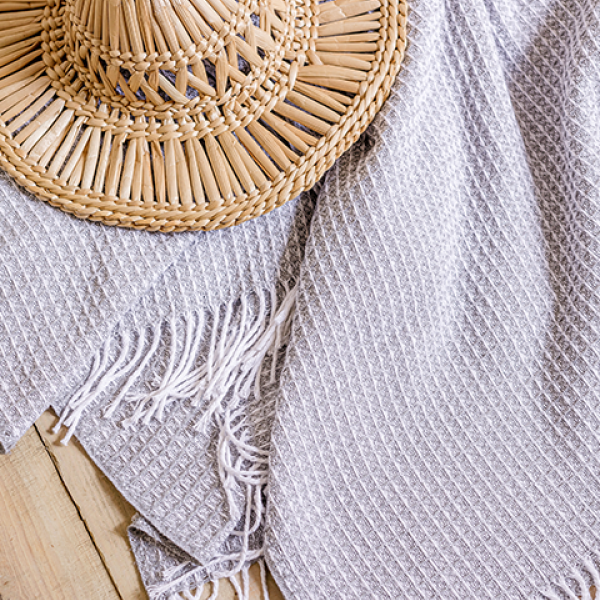 Плед Lanavitta Аманда Вафельный 140х200 Серый