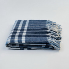 Плед Lanavitta Wool Mix 140х200 Клетка Синий
