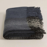 Плед Lanavitta напіввовняний Кардинал 170х210 Синьо-сірий