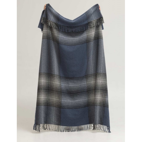 Плед Lanavitta напіввовняний Кардинал 170х210 Синьо-сірий