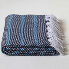 Плед Lanavitta полушерстяной Сакура 140х200 Темно-синий