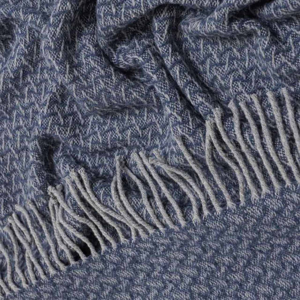 Плед Lanavitta напіввовняний Бамбук 140х200 Синій