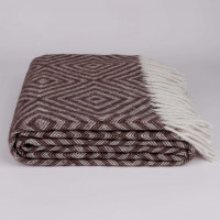 Плед Lanavitta полушерстяной Ромб 140х200 Темно-коричневый