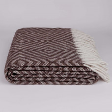 Плед Lanavitta полушерстяной Ромб 140х200 Темно-коричневый