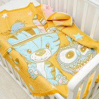 Плед-Покрывало Тигренок 110х110 Оранжевый