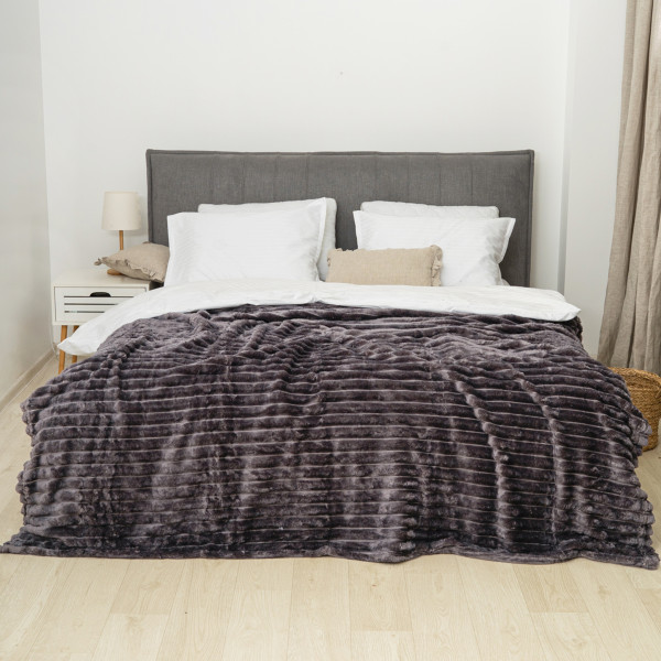 Плед-покрывало 180х200 Polosa Luxe Графит 181103