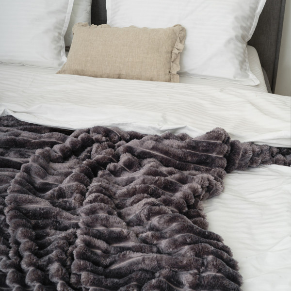 Плед-покрывало 180х200 Polosa Luxe Графит 181103