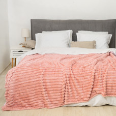 Плед-покрывало 200х230 Полоса Люкс Розовый 181108