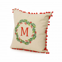 Подушка декоративная с вышивкой 40х40 Веночек