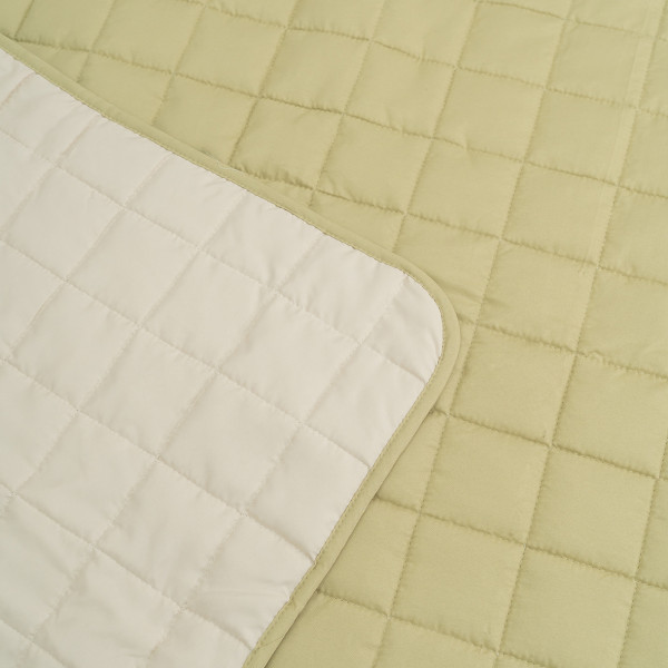 Покрывало стёганое двустороннее Viluta Дуэт 140х210 Бежево-фисташковый