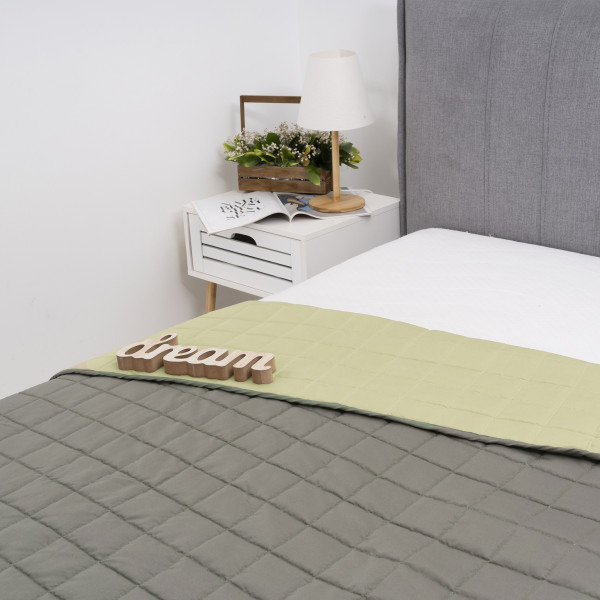 Покрывало стёганое двустороннее Viluta Дуэт 140х210 Хаки 