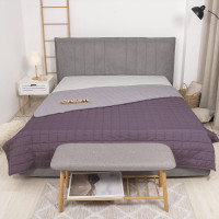 Покрывало стёганое двустороннее Viluta Дуэт 210х240 Дымчатый аметист