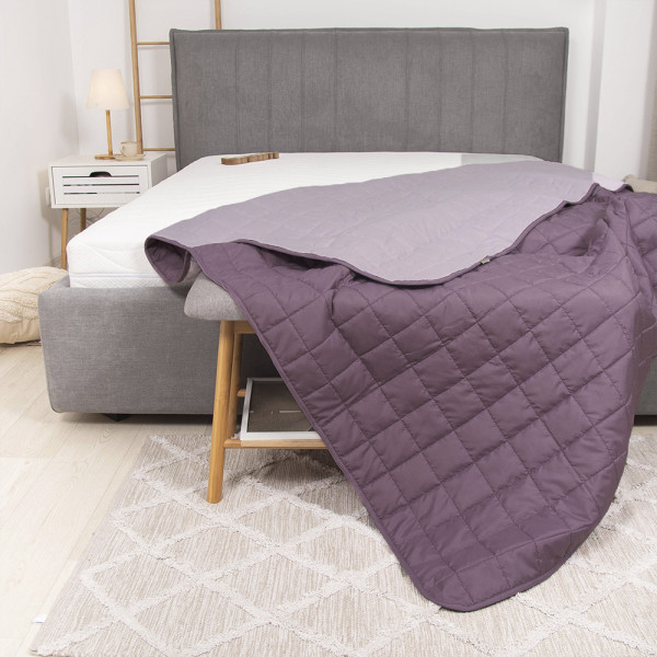 Покрывало стёганое двустороннее Viluta Дуэт 210х240 Дымчатый аметист
