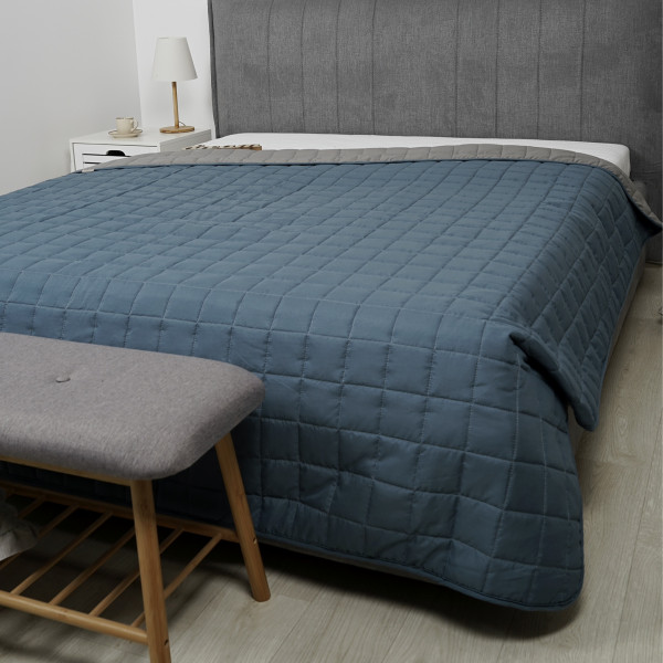 Покрывало стёганое двустороннее Viluta Дуэт 140х210 Лунное сияние