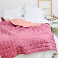 Покрывало стёганое двустороннее Viluta Дуэт 210х220 Коралловая роза