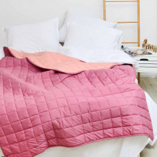 Покрывало стёганое двустороннее Viluta Дуэт 140х210 Коралловая роза