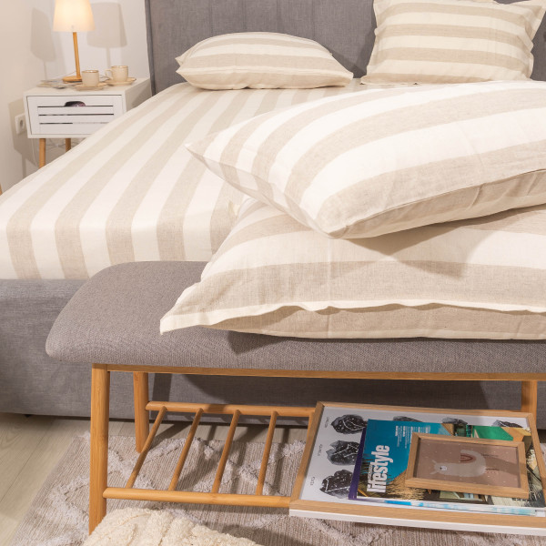 Покрывало Льняное 260*220 Полоса