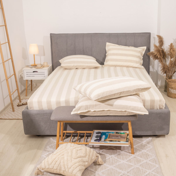 Покрывало Льняное 260*220 Полоса