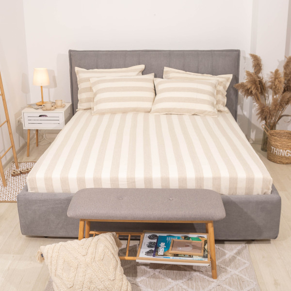 Покрывало Льняное 260*220 Полоса