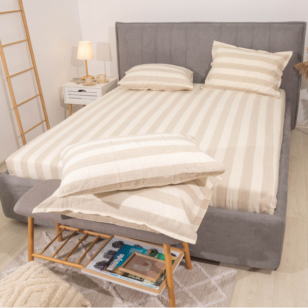 Покрывало Льняное 260*220 Полоса