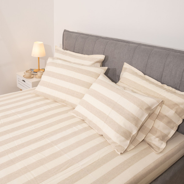 Покрывало Льняное 260*220 Полоса