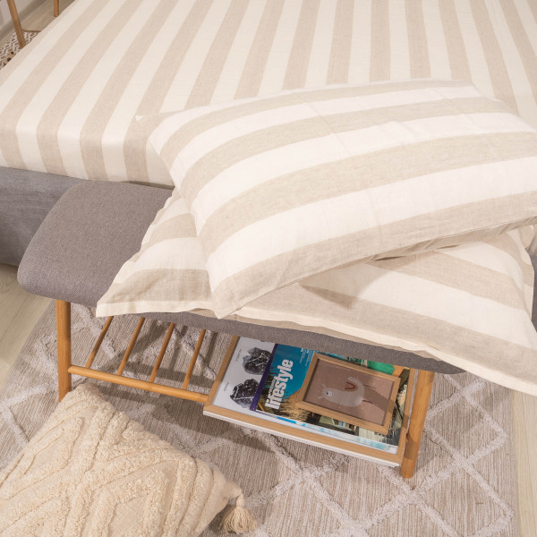 Покрывало Льняное 260*220 Полоса