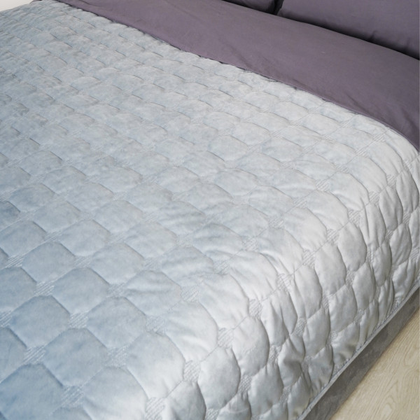 Покрывало стеганое Viluta Велюр 210х240 (+ наволочки 50х70 2 шт.) Monument