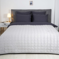 Покрывало стеганое Viluta Велюр 210х240 (+ наволочки 50х70 2 шт.) Light Grey