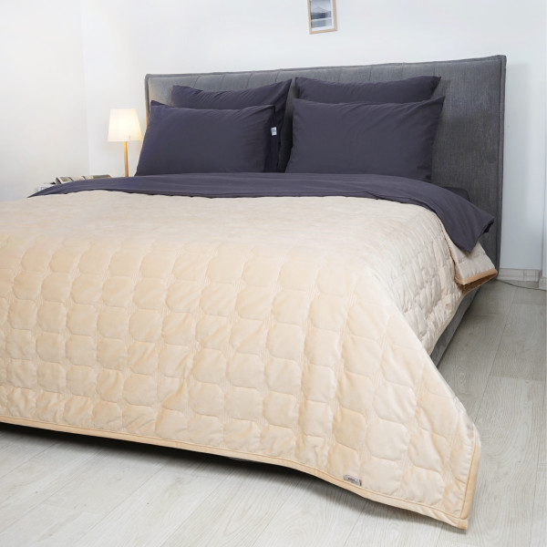 Покрывало стеганое Viluta Велюр 210х240 (+ наволочки 50х70 2 шт.) Sheepskin