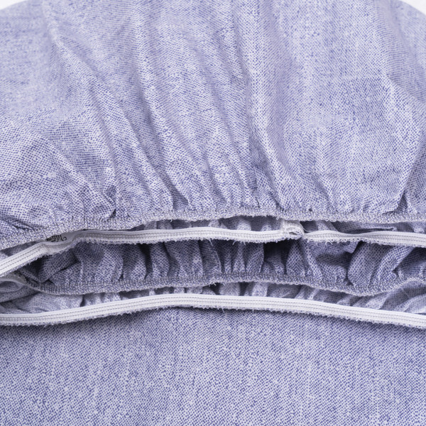 Простынь на резинке Viluta Ранфорс 180х200+25 17001 Серо-синий