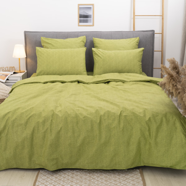 Простынь на резинке Viluta Ранфорс 180х200+25 17001 Зеленый