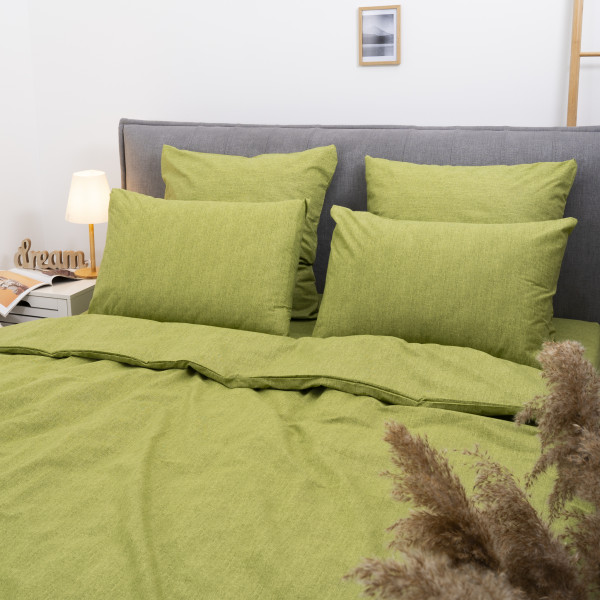 Простынь на резинке Viluta Ранфорс 180х200+25 17001 Зеленый