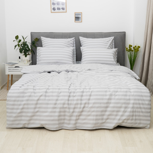 Простынь на резинке Viluta Ранфорс 180х200+25 Stripe 02