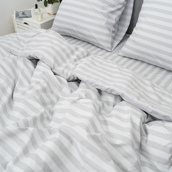 Простынь на резинке Viluta Ранфорс 180х200+25 Stripe 02