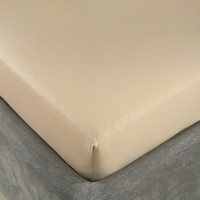 Простынь на резинке Сатин Luxe Viluta 200х180+30 Cafe Creme