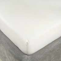 Простынь на резинке Сатин Luxe Viluta 200х180+30 Cloud Dancer