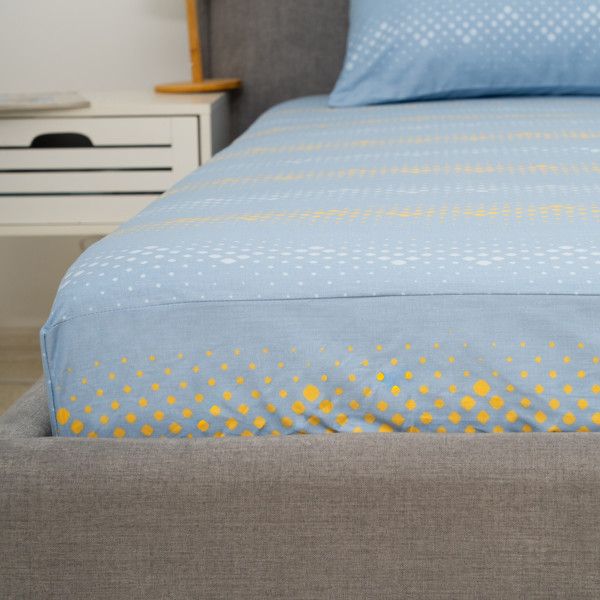 Простирадло на резинці Viluta Сатин Luxe 200х160х25 + 2 наволочки 50х70 SLR01