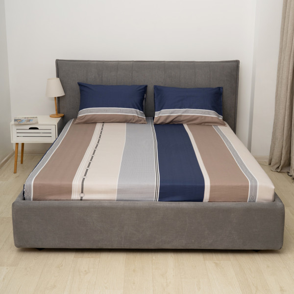 Простирадло на резинці Viluta Сатин Luxe 200х160х25 + 2 наволочки 50х70 SLR02