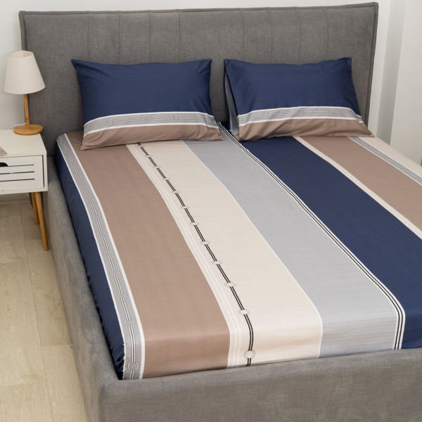 Простирадло на резинці Viluta Сатин Luxe 200х160х25 + 2 наволочки 50х70 SLR02