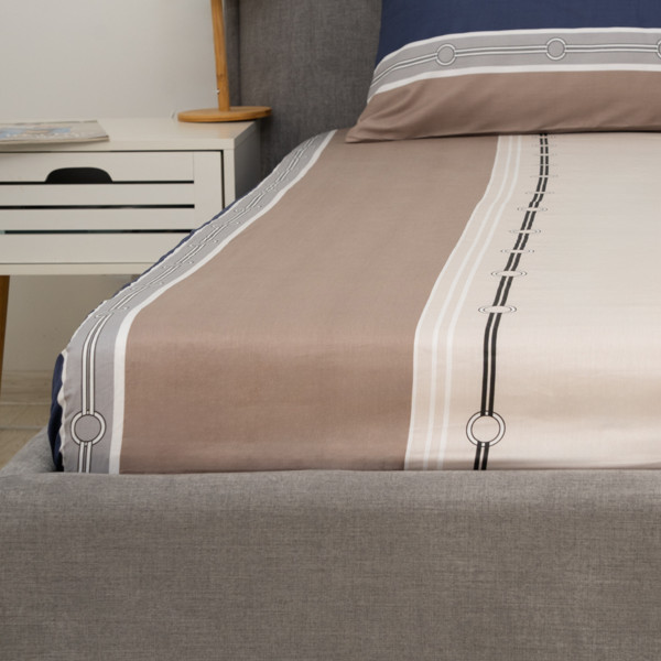 Простирадло на резинці Viluta Сатин Luxe 200х160х25 + 2 наволочки 50х70 SLR02