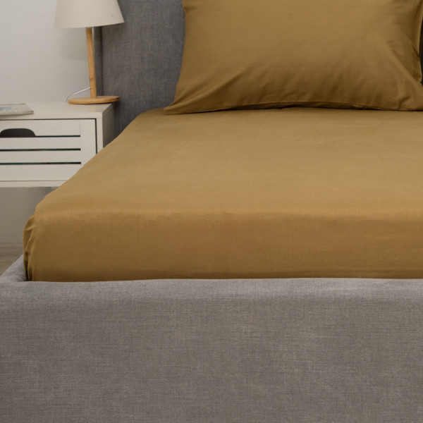 Простирадло на резинці Viluta Сатин Luxe 200х160х25 + 2 наволочки 50х70 SLR03