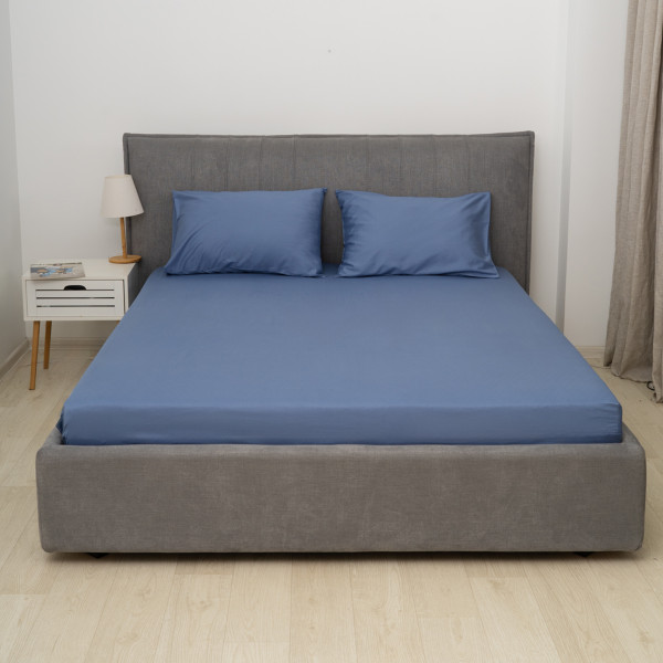 Простирадло на резинці Viluta Сатин Luxe 200х160х25 + 2 наволочки 50х70 SLR04